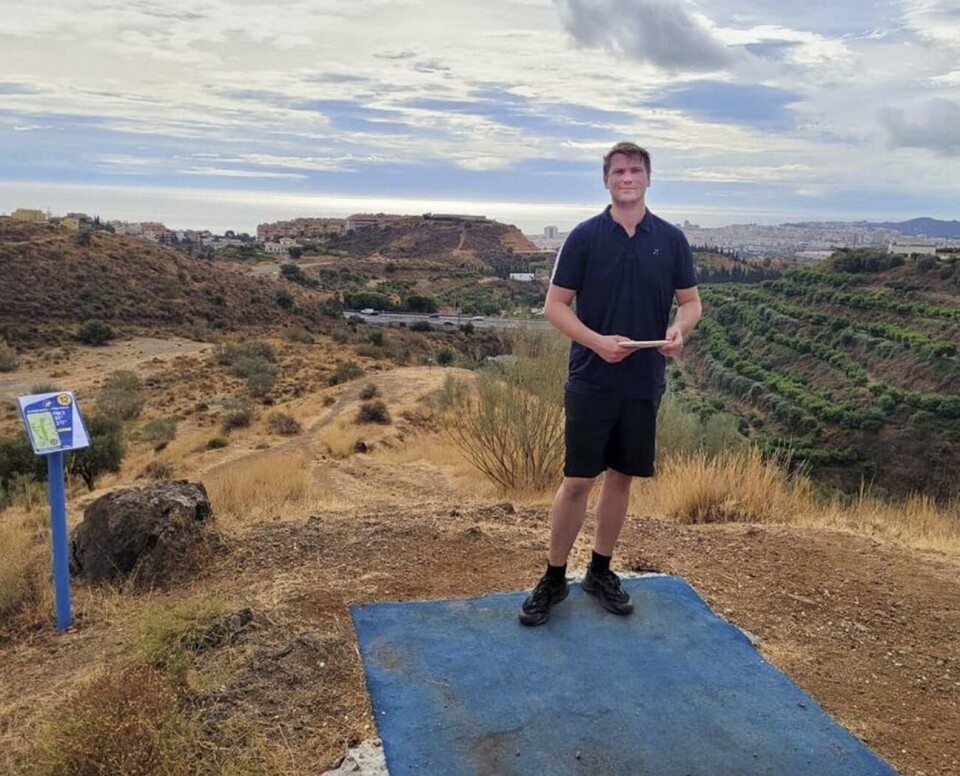 Sebastian Cronholm på banan i spanska Mijas.