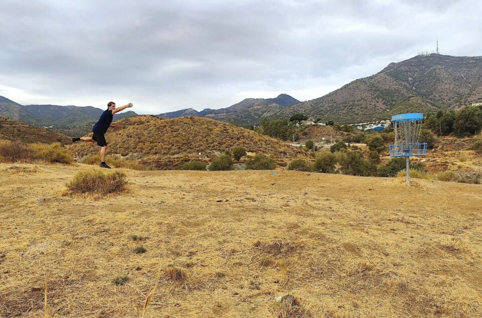 Sebastian Cronholm under en testrunda i spanska Mijas.