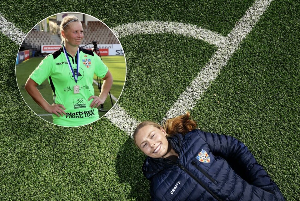 Taylor Aylmer (nere till höger i bild) blir klubbens andra spelarförsäljning – den första sedan 2019 då man sålde Paula Myllyoja (infälld i bild) till Italien och serie A-klubben Pink Bari.
