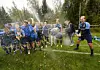 HIK, fotboll, hammarlands ik, serieseger, champagne, glädje, vinst *** Local Caption *** @Bildtext:Hammarlands IK firade rejält efter avancemanget till sexan.@Foto:Foto: Staffan Lund