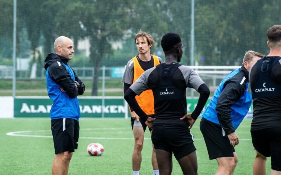 Daniel ”Daja” Sjölund under sitt andra träningspass tillsammans med IFK Mariehamn. Foto: Hülya Tokur-Ehre