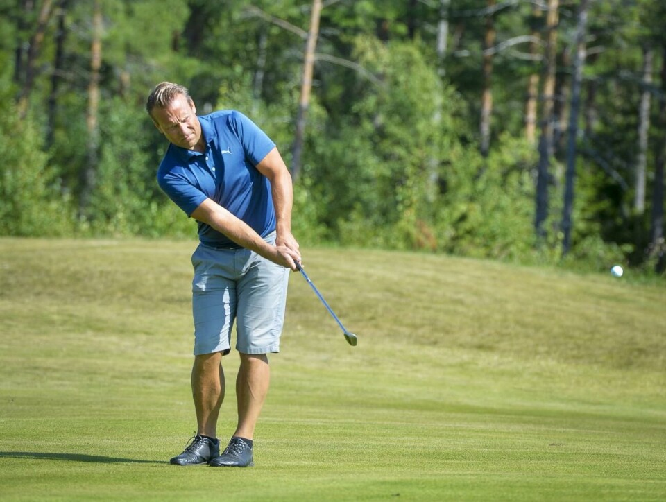 Kim Berglund har fyra öspel bakom sig – och det blir ett femte. Eckerö Golf, ÅM, Kim Berglund, golf