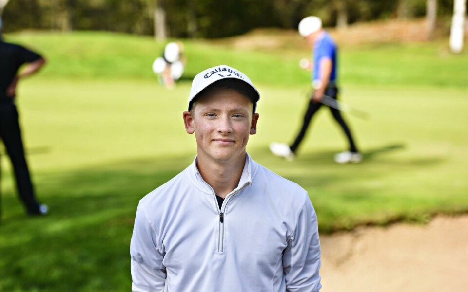 Missad cut för Nordin på Gotland Golf, green, ÅGK, Kastelholm, Hampus Nordin@Foto:Jacob Saurén