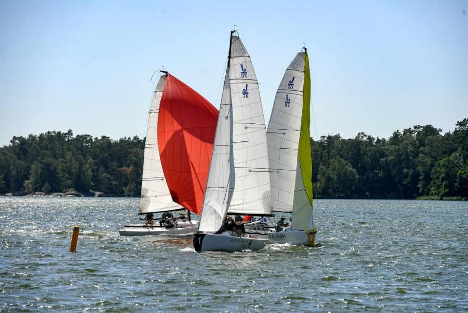 ÅSS har numera sex stycken J/70-båtar i sin ägo. 180720 , 18072020 , 20200718 , Segling , Mariehamnsregattan , J70 båtar , segling Västra hamnen , kappsegling ,