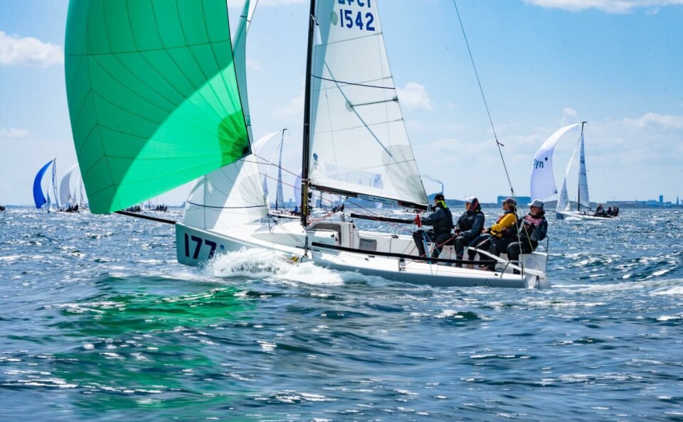 Henrik Lundberg, Dick Harju-Jeanty, Christian Johansson och Janne Engblom var en av två ÅSS-besättningar i J70 Corinthian Worlds 2024 i Köpenhamn.