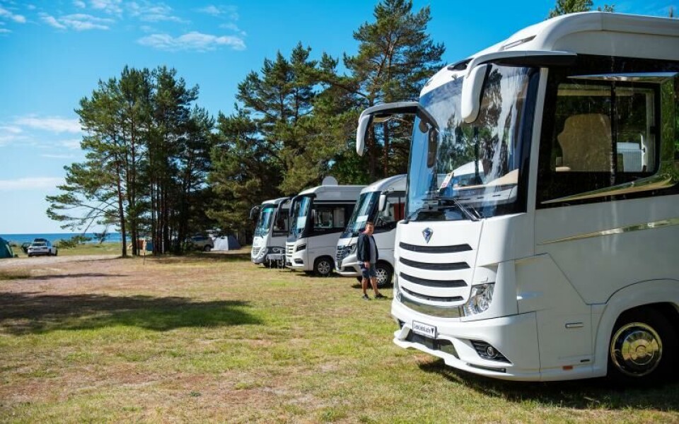 Degersand camping är full av de stora tyska bilarna.Foto: