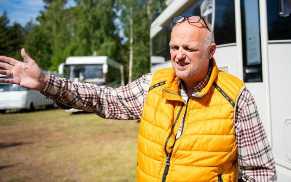 Marcus Berlinski är nöjd över att han får visa camparna Åland. Foto: