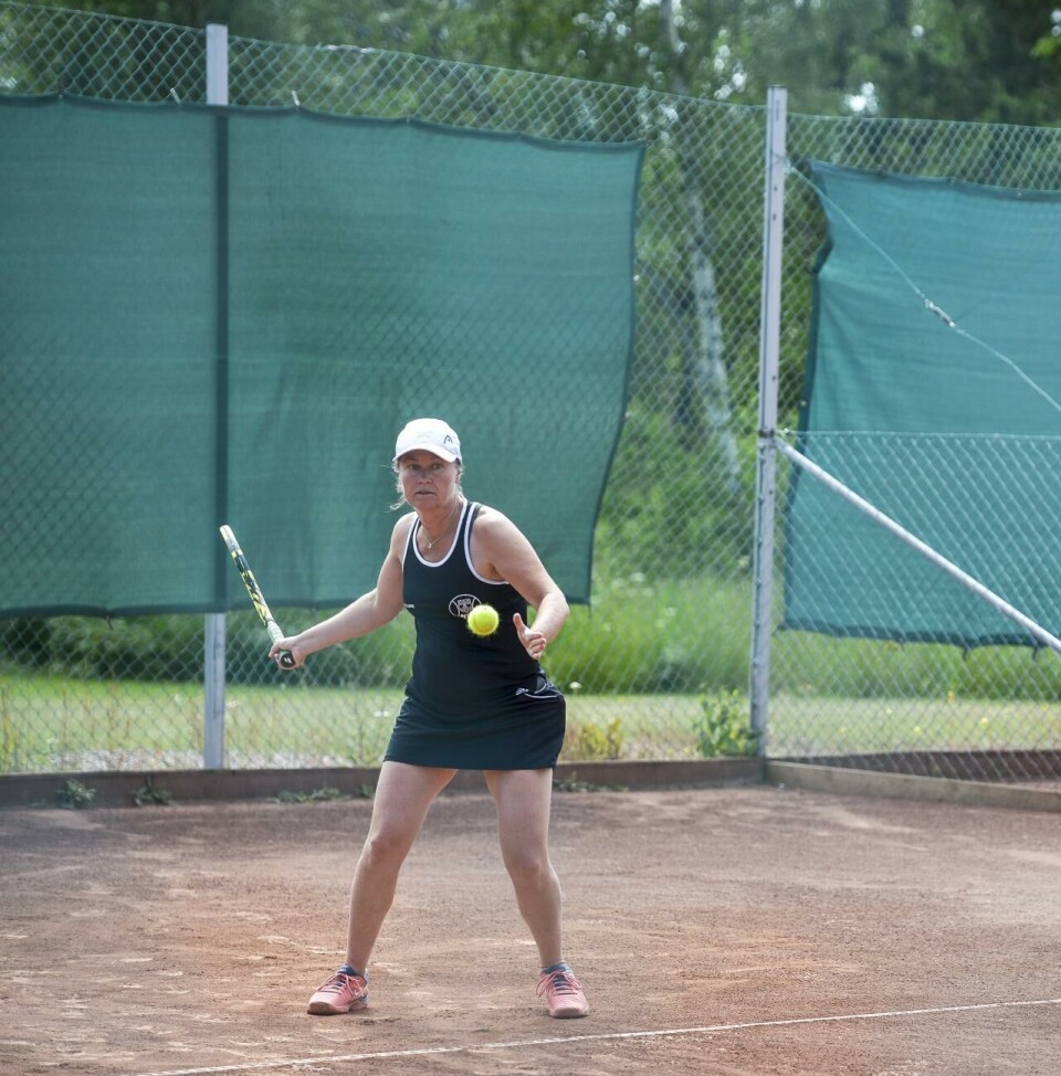 För Malin Ringbom blev det två matcher i värmen. Först vann hon i singel och sedan i dubbel med Catherine Nordlund. Foto: Hülya Tokur-Ehres