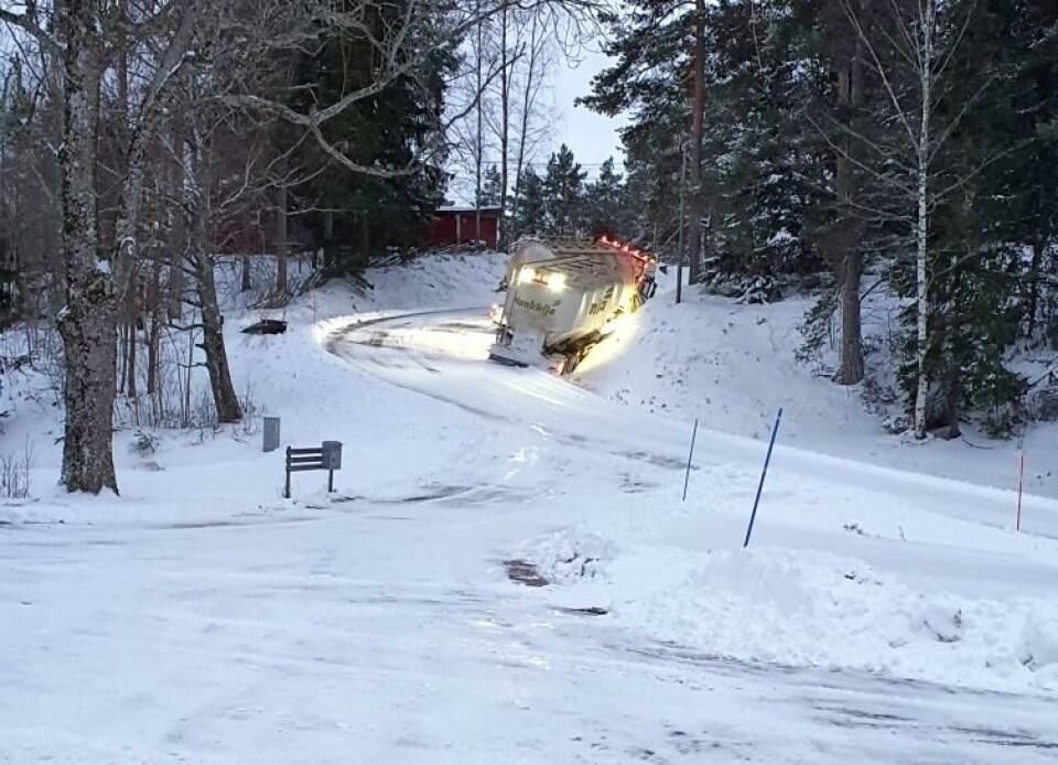 Flera trafikolyckor i snövädret