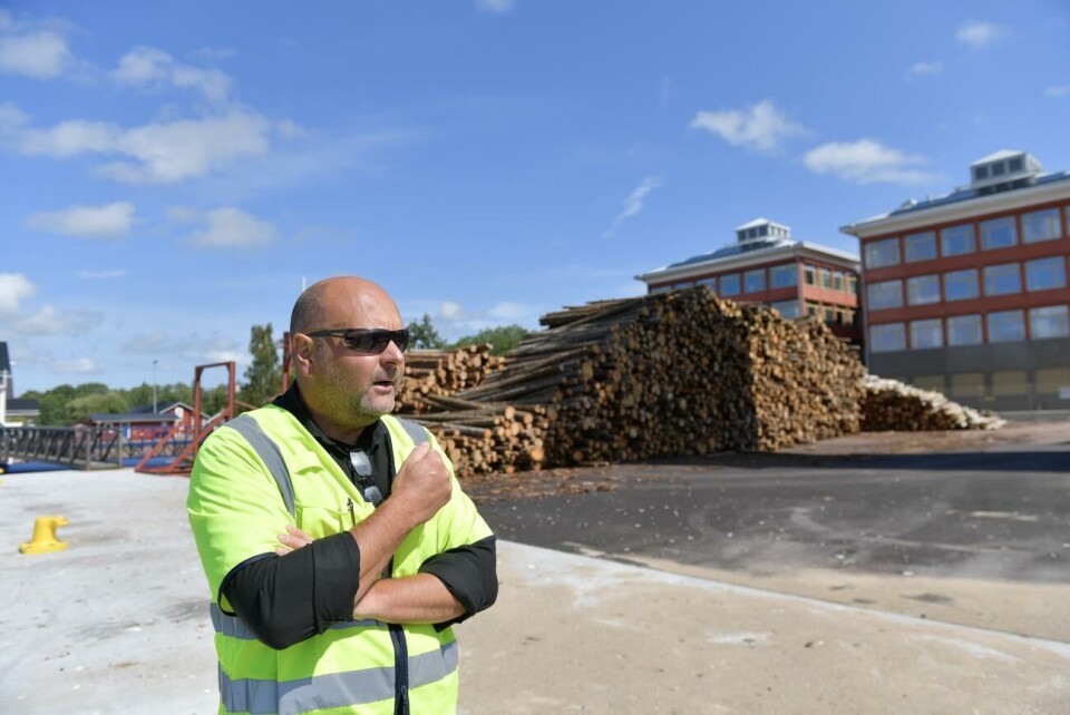 Alef Jansson vd vid Mariehamns hamn är nöjd med det snabba renoveringsarbetet av Klintkajen.