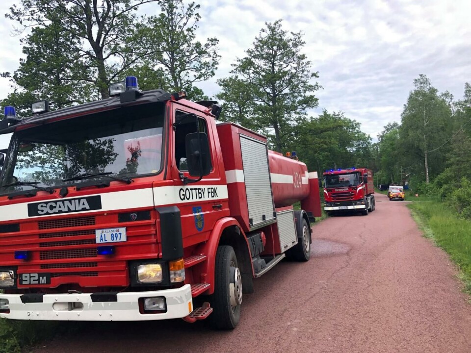 Markbrand på en hektar i Hammarland