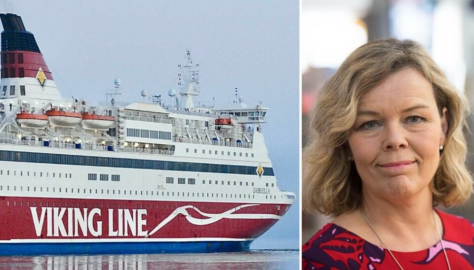 Gabriella och Viking Lines informationsdirektör Johanna Boijer-Svahnström.