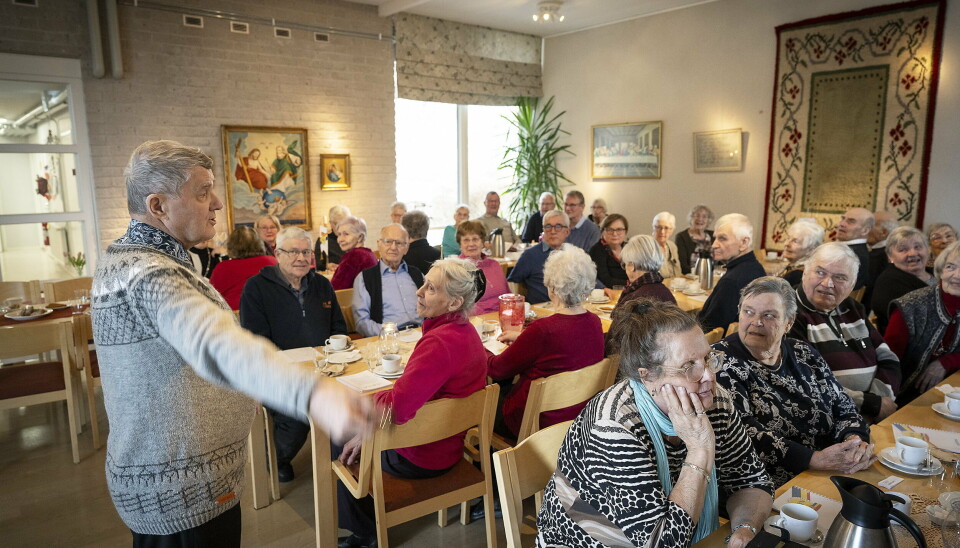 De åländska föreningarna samarbetar med Åboland. Bilden på Norra Ålands pensionärsförenings sångkafé är tagen vid ett annat tillfälle.