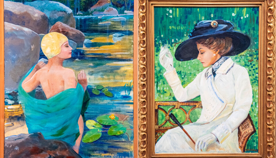 Katarina Ögård tyckte om färgstarka motiv. Det syns tydligt på minnesutställningen på Galleri Skarpans.