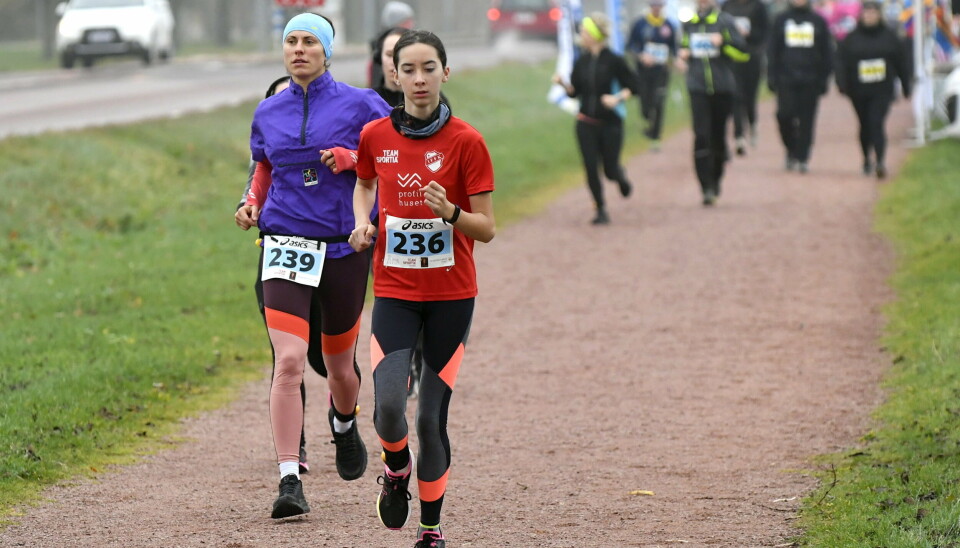 Nora Lindblom i ett tidigare Åland Marathon