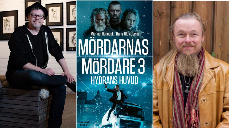Michael Hancock och Hans-Olov Öberg ger ut actionthrillern ”Hydrans huvud”.