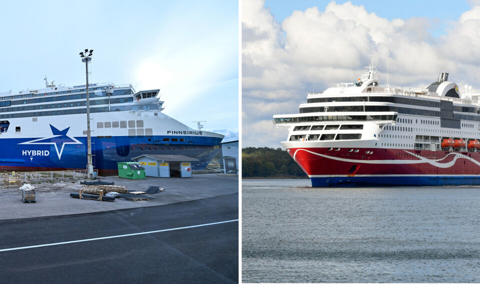 Finnlines Finnsirius och Viking Lines Grace.