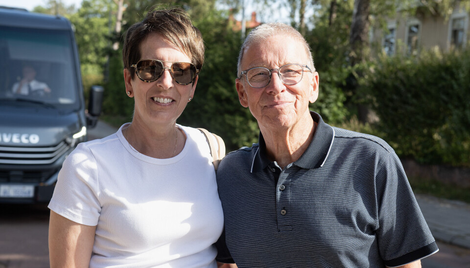 Fred Galardo och Sonia Villeneuve var nöjda med vädret på Åland.