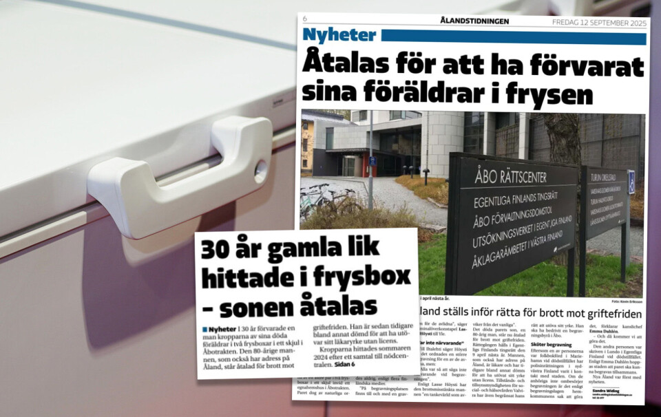 Polisen fann två kroppar i frysboxar vid ett egnahemshus i Åbo sommaren 2024.