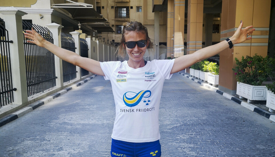 Johanna Bäcklund sprang rekordsnabbt i Köpenhamn i helgen.