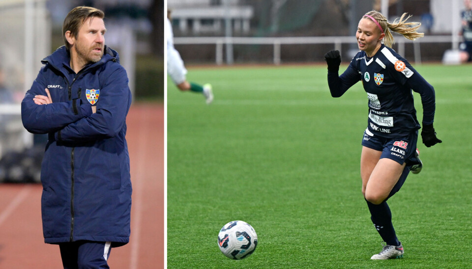 Bollförbundet flyger in Åland United-duon Daniel Norrmén och Tilda Råtts till torsdagens pressevenemang på Tammela stadion i Tammerfors.